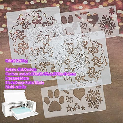 BANLTRE 10 Pieces 10 mil Transparency Blank Template Material Stencils Mylar for Cutting Paper Clear Sheet 12 × 12 inch (10-10 mil) - size: 10-10 mil
