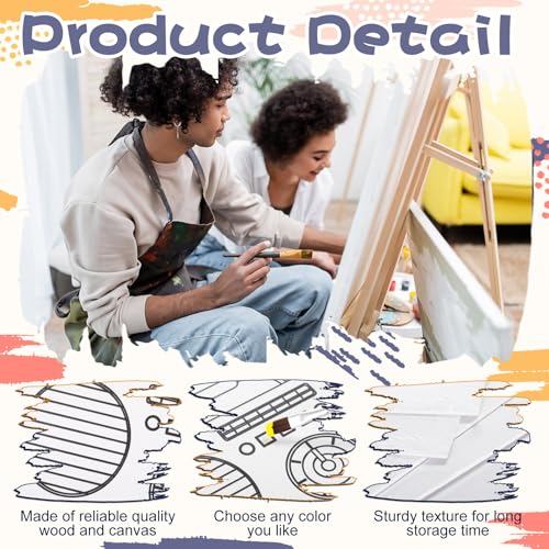 Sherr 108 Pcs 12 Set Retro Time Sip and Paint Kit for Adults 8''x10'' Pre Drawn Canvas to Paint DIY Acrylic Painting Kit Pre Printed Canvas for Date Night 80s 90s Party Team Building - style: Retro Time
