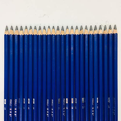 XDT#12B Drawing Pencils 24 Piece Set, Pro Art Graphite Sketching&Shading Supplies, Ideal For Kid Beginner Student Adults Artist - color: 12B 28 Pc Set