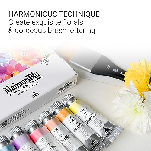 MaimeriBlu, Jeannie Dickson Artist Set, Watercolor Paint, 12ml, 6 Tubes – Professional Watercolor Painting Supplies