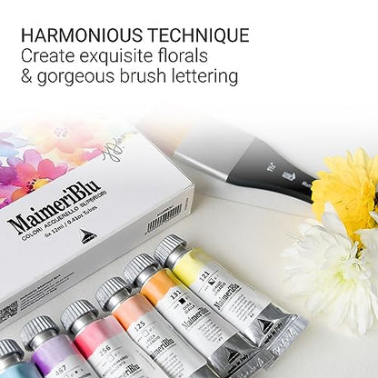 MaimeriBlu, Jeannie Dickson Artist Set, Watercolor Paint, 12ml, 6 Tubes – Professional Watercolor Painting Supplies