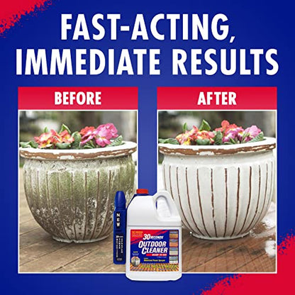 30 SECONDS Mold and Mildew Stain Remover | 1.3 Gallon | Ready to Use | Battery Powered Spray Wand - size: 166.4 Ounce (Pack of 1)