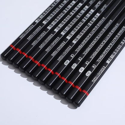 YYMIYU 12pcs Sketch Pencil Set 8B, 7B, 6B, 5B, 4B, 3B, 2B, B, HB, F, H, 2H, Ideal For Drawing Art, Sketching, Shading, Artist Pencils For Beginners & Pro Art - style: 12 Drawing Pencils Set