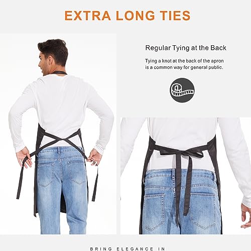 izzycka Barber Apron,Hair Stylist Apron with Zipper Pockets - Salon Aprons Pu Waterproof Protective Coated - Bleach Proof hair cutting apron for Women/Men. Cosmetologist -Dog Grooming Apron Black - color: Zipper Pockets/Black