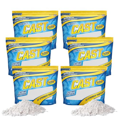 Perfect Cast Mold Casting Powder, Fast-Curing, Non-Toxic, Water-Based Material for DIY Sculptures, Jewelry, Crafts & Models, USA Made, 6 x 4 lb Bag - size: 24 lb