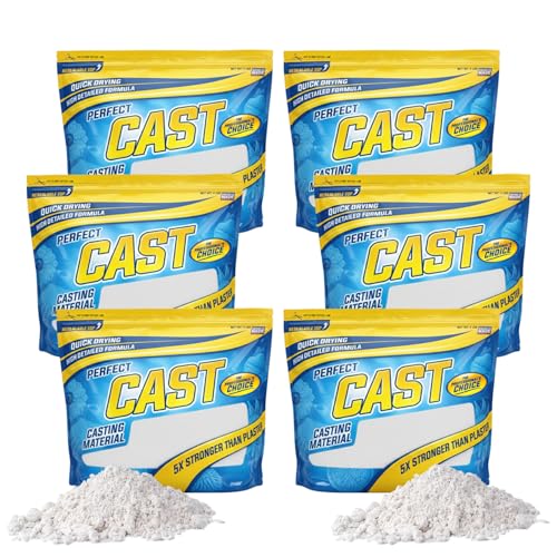Perfect Cast Mold Casting Powder, Fast-Curing, Non-Toxic, Water-Based Material for DIY Sculptures, Jewelry, Crafts & Models, USA Made, 6 x 4 lb Bag - size: 24 lb