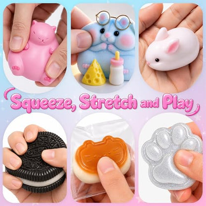 Funewest DIY Taba Squishy Making Kit for Girls 8-12, All-in-one Kit | Squishy Maker with Liquid Silicone & 6 Molds, Make Your Own Squishies, Screen-Free Creative Craft Birthday Gift for Kids