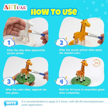 ARTPAR Air Dry Clay Glaze - 100ml Air Dry Clay Varnish ,High-Gloss Waterproof Prevents Cracking and Resists Scratches; Suitable for Polymer Clay and Pottery Ceramics, Oil Paintings, and Wood