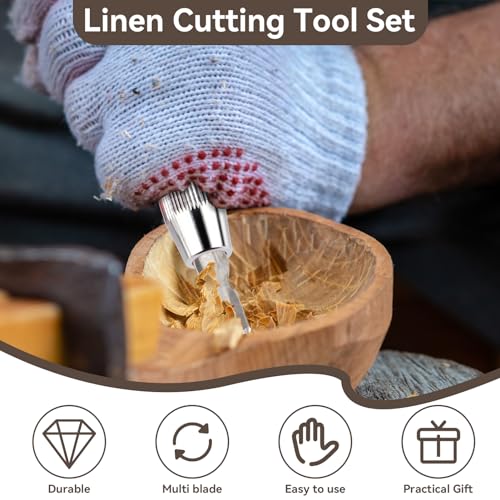 HERCHR 2 Set Linoleum Cutter, Block Cutters Craft Linoleum Carving Tools with 6 Type Blades for Block Printing, Printmaking, Rubber Stamps