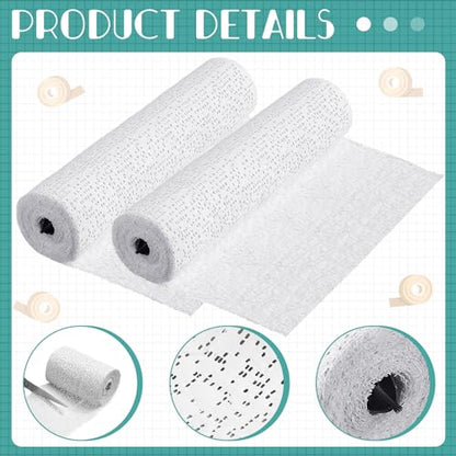 Heentan 6 Rolls Plaster Strips Plaster Gauze Bandages Blank Cloth Wrap Rolls for DIY Hobby Crafts, Belly Cast, Body Molds, Mask Making, Scenery Art(8 x 180 Inches) - size: 8 x 180 Inch