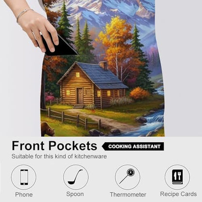 Chef Bib Apron for Restaurant, Anti-Stain with Pocket Adjustable, Cooking Dishwashing Lab Use - color: Style (541)