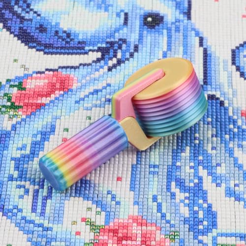 Diamond Painting Macaron Colours Roller, Pressure Roller for Diamond Art Canvas, Flatten and Secure Diamonds Easily, DIY Diamond Painting Accessories - color: macaron