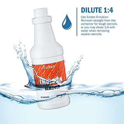 Screen Print Direct Ecotex® Screen Printing Emulsion Remover (Quart - 32oz.) - Diazo Photo Emulsion Cleaner for Silk Screens and Stencil Remover - size: 32 Ounce (Pack of 1)