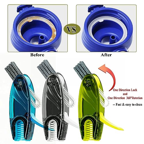 4 in 1 Multifunctional Cup Lid Cleaning Brush Set, 1pc Bright Blue, Plastic - style: 1pc Bright Blue 4in1