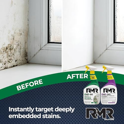 RMR Brands DIY Mold & Stain Remover Bundle, Complete Mold Killer & Mildew Prevention Kit, Disinfectant Spray, Includes 2-32 fluid ounce Bottles - size: 32 Fl Oz (Pack of 2)