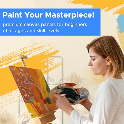 Canvas Boards for Painting Bulk 8x10 Inch, 42 Pack Small Painting Canvases for Art Beginners, 100% Cotton Paint Canvas Panels Blank, Gesso Primed Acid-Free for Acrylic, Oil & Other Paints - size: 8"x10" - 42pcs