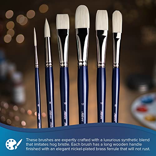 Silver Brush Bristlon Script Liner Long Handle Brush, Synthetic Bristle, Cobalt Blue, Size 2 - size: 30x1x1 cm