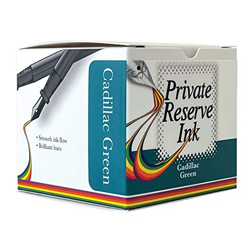 Private Reserve Premium Fountain Pen Ink, 60ml Bottle, Cadillac Green | Premium fountain pen ink with smooth flow, rich color, and reliable everyday writing performance. - color: Cadillac Green
