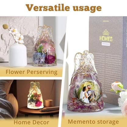 LET'S RESIN Angel Figurines Resin Epoxy Molds, Large Angel Silicone Molds for Preserved Flowers, Birthday Gifts for Women - size: Big