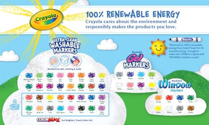 Crayola Washable Broad Line Marker Variety Set (64ct), Teacher School Supplies for Toddlers & Kids, Ultra-Clean, Window, & Gel FX Markers for Kids, 3+