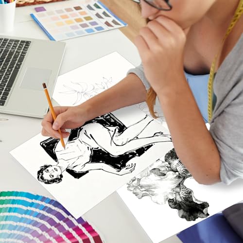 gisgfim 50 Sheets Bristol Paper Smooth 11×14 inches 100lb/270g Artist Paper for Adults and Students Markers Pen and Ink - size: 11×14