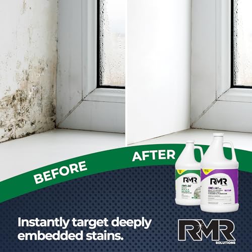 RMR Brands DIY Mold Remover Bundle - Complete Mold Killer & Stain Remover Bundle - Mold and Mildew Prevention Kit, Disinfectant Spray, Includes 2-1 Gallon Bottles - size: 128 Fl Oz (Pack of 2)