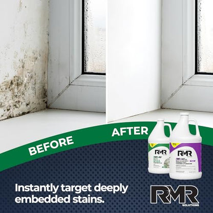 RMR Brands DIY Mold Remover Bundle - Complete Mold Killer & Stain Remover Bundle - Mold and Mildew Prevention Kit, Disinfectant Spray, Includes 2-1 Gallon Bottles - size: 128 Fl Oz (Pack of 2)