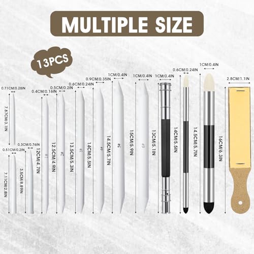 13 Pcs Blending Stumps for Drawing, Portable Lightweight Oil Pastel Blending Tools for Charcoal Graphite Sketch Draw, Reusable Practical Drawing Tools for Artists Beginners