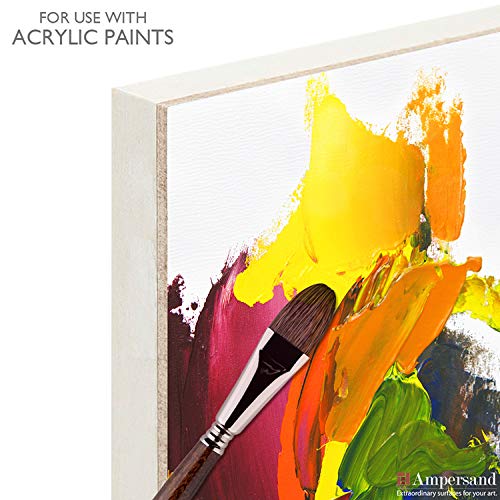 Ampersand Art Supply Wood Gesso Art Painting Panel: Canvas Texture, 3/4" Cradled Profile, 5"x5" - size: 5"x5", style: 3/4" Cradled