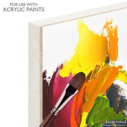 Ampersand Art Supply Wood Gesso Art Painting Panel: Canvas Texture, 3/4" Cradled Profile, 5"x5" - size: 5"x5", style: 3/4" Cradled