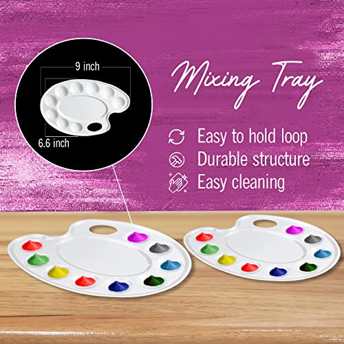 Kids Painting Set, Washable Paint for Kids 6 Colors, 7 Paintbrushes, Paint Palette, Non-Toxic Toddler Painting Set 2 oz Each, Tempera Paints for Art, Crafts, Finger Paints Gifting Bundle - style: Washable paint