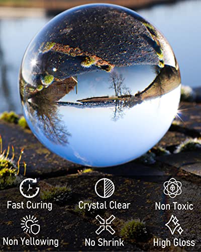 Nicpro UV Resin Kit 2000g, Large Crystal Clear UV Cure Epoxy Resin Supplies, Low Odor & Quick Curing Transparent Solar Activated Glue for Jewelry Making, Handmade DIY Craft, Coating and Casting - size: 2000 g