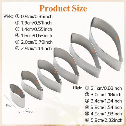 KALAIEN 6pcs/set Dahlia Sugar Flower Cutter Set Fondant Cake Sugarcraft Decorating Tools - color: Dahlia Cutter(6pcs)