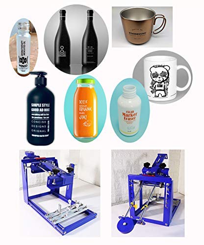 TECHTONGDA 8x10 Inches Cylindrical Screen Printing Machine for 6.7 Inches Diameter Cylinder Silk Screen Printing Press for Pen Cup Bottle