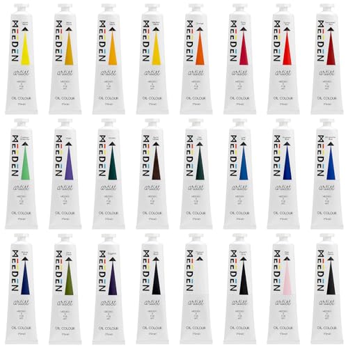 MEEDEN Artist Oil Paint Set - 24 Colors x 170ml/5.7oz Tubes - Art Supplies for Canvas Painting - color: 24 Colors, style: 170ml/5.7oz