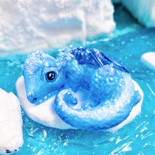 Resin Mold Wing Dragon for Epoxy, Plaster, Ceramic, Polymer Clay, Concrete, Cement Casting 2inch - color: Ice Dragon