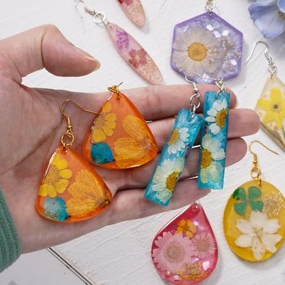 LET'S RESIN Resin Earring Mold, 171 Pcs Resin Jewelry Molds Making Kit with 11 Pack Variety Shape Silicone Molds, Earring Molds for Epoxy Pendant, Earrings, Necklace, Keychains - color: Geometric Earring Molds