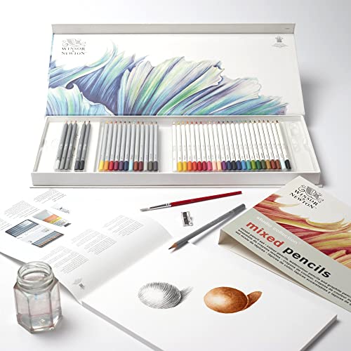 Winsor & Newton Studio Collection Artist Pencils, Mixed Pencil Box Set, 45 piece - style: 45 Piece Mixed Pencil Set