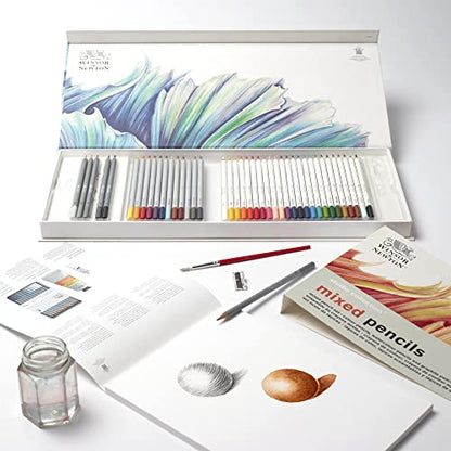 Winsor & Newton Studio Collection Artist Pencils, Mixed Pencil Box Set, 45 piece - style: 45 Piece Mixed Pencil Set