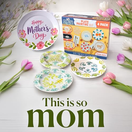 Tulip Painted by Me Ceramic Painting Kit - Plates - color: White