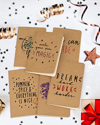 Gwybkq Pocket Notebooks Small Lined 12 Pack Notepads Bulk Little Journal Set Softcover 3.5 x 5.5 Inches or Men Women Kids Traveler Author, 30 Sheets/60 Pages(Brown Cover) - color: Kraft Brown, style: Lined