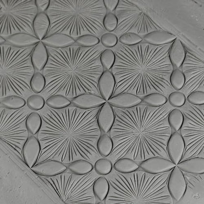 Solar Pinwheel Clay Texture Roller 4" for Polymer Clay - color: Solar Pinwheel Roller