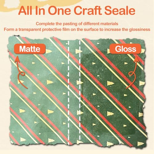1DFAUL Crafts Sealer Matte Finish, 200ml All Purpose Craft Glue | All in One Craft Glue, Varnish & Finish, for Wood, Paper, Acrylic Paints, Ceramics, Fabrics, Clay - style: A2 Matte