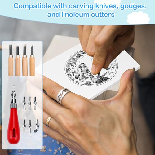 Frienda 50 Pack Rubber Carving Blocks 4 x 6 Inch, Rubber Stamp Carving Blocks for Printmaking, Printing, DIY Craft Project, Soft Block Stamp for Beginner and Professional (White) - color: White