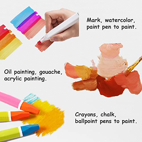 84 Pack Canvas Boards for Painting, Including 32 Pack 11 x 14 Inch Canvas and 52 Pack 8 x 10 Inch Blank Canvas for Painting Using Acrylic Paint or Oil (Pre-Primed)