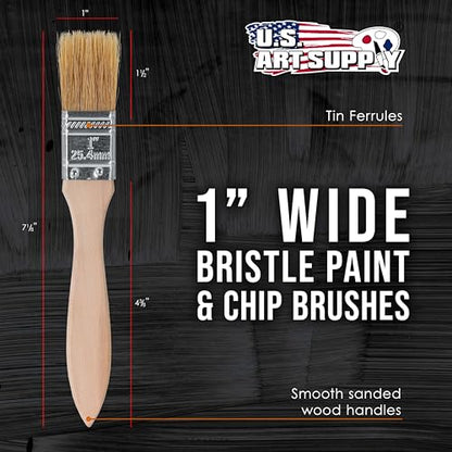 U.S. Art Supply 720 Pack of 1 inch Paint and Chip Paint Brushes for Paint, Stains, Varnishes, Glues, and Gesso - size: 1-inch