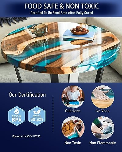 Nicpro 1.5 Gallon Deep Pour Epoxy Resin Kit, 2 to 4 Inch Depth High Gloss & Clear, Bubble Free Epoxy Resin for Craft River Table,Wood Filler, Bar Top, Coating Casting, Self Level 2:1 - size: 1.5 Gallon