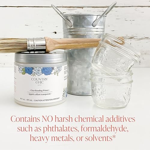 Clear Bonding Primer - Chalk Style Furniture Paint Surface Prep Clear Primer Base Coat - Adhesive Furniture & Decor Primer for Laminate, Glass, Metal, Oil-Based Paint or Stain - Quart (32 oz) - size: 32 Fl Oz (Pack of 1)