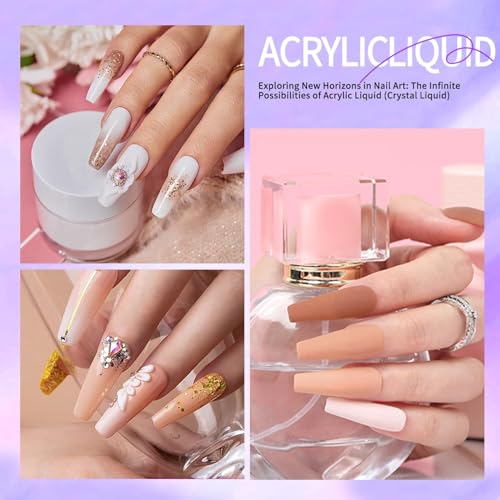 Monomer Acrylic Nail Liquid,Nail Acrylic Liquid 40ml/1.3fl.oz,Acrylic Liquid for Nails,Acrylic Liquid Monomer,Acrylic Liquid for Acrylic Powder Nails Extension for Nail Art Manicure DIY - color: 40ml