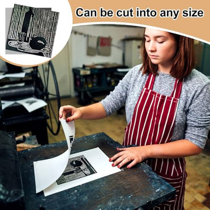 Yeaqee 8 Pcs 12 x 12 Inch Linoleum Block Rubber Carving Block Soft Linocut Blocks Large Linoleum Sheet Unmounted Lino Plates for Engraving Art Project Printmaking Artist Studio Supplies, Gray - color: Gray, size: 12 x 12 Inch